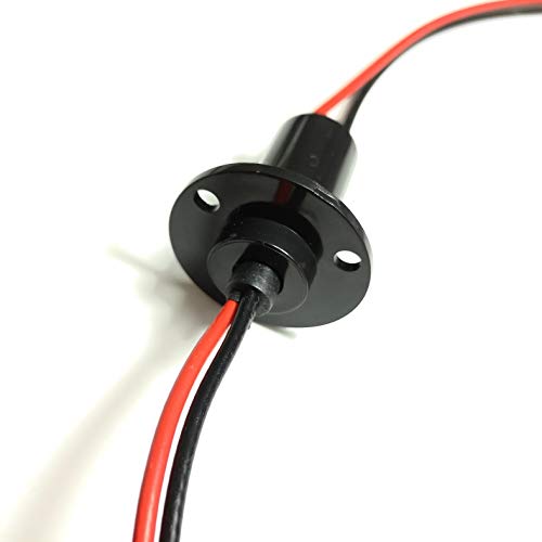 Taidacent 2 Wires 15A 20A 30A 40A 60A Slip Ring Collector Ring Rotary Electrical Contact (20A) 3