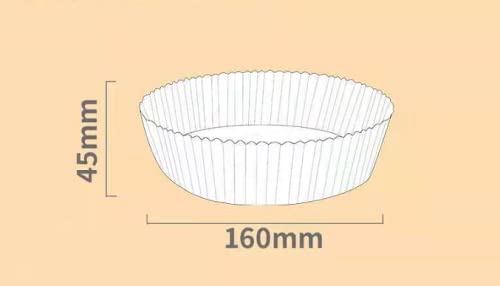 Air Fryer Paper Round Liners,Non Stick Disposableair Air Fryer Parchment Paper,6.3In Parchment Paper Oven Liners for Oven Air Fryer Baking Roasting Microwave Frying Pan (50PCS) 5