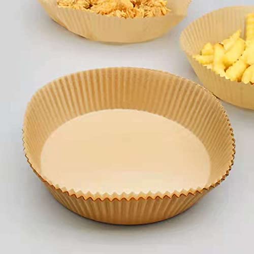 Air Fryer Paper Round Liners,Non Stick Disposableair Air Fryer Parchment Paper,6.3In Parchment Paper Oven Liners for Oven Air Fryer Baking Roasting Microwave Frying Pan (50PCS) 2