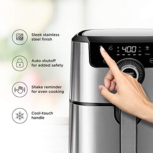 CHEFMAN Air Fryer Healthy Cooking, 4.5 Qt & Disposable Air Fryer Liners, Heat-Resistant Parchment Paper For Baskets, 100 Pack, 7? Round 5