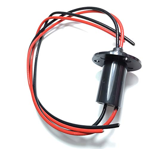 Taidacent 2 Wires 15A 20A 30A 40A 60A Slip Ring Collector Ring Rotary Electrical Contact (20A) 6