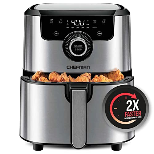 CHEFMAN Air Fryer Healthy Cooking, 4.5 Qt & Disposable Air Fryer Liners, Heat-Resistant Parchment Paper For Baskets, 100 Pack, 7? Round 3