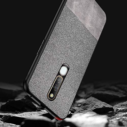 ZHANGJUN Phone PC Case Shockproof Splicing PU + Cloth Protective Case for Oppo F11 Pro (Brown) Smartphone Cover (Color : Brown) 6