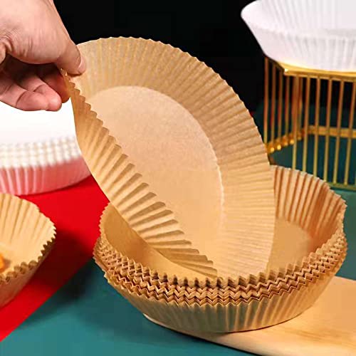 Air Fryer Paper Round Liners,Non Stick Disposableair Air Fryer Parchment Paper,6.3In Parchment Paper Oven Liners for Oven Air Fryer Baking Roasting Microwave Frying Pan (50PCS) 6