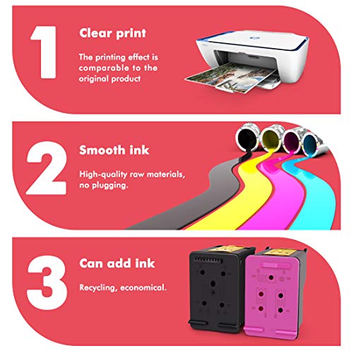 INKMATE Remanufactured Ink Cartridge Replacement for HP 60XL Ink Cartridge Combo Pack Black and Color for HP Photosmart C4680 D110, Deskjet D2680 F2430 F4210 Printer (1 Black, 1 Tri-Color) 3
