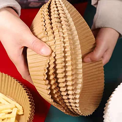 Air Fryer Paper Round Liners,Non Stick Disposableair Air Fryer Parchment Paper,6.3In Parchment Paper Oven Liners for Oven Air Fryer Baking Roasting Microwave Frying Pan (50PCS) 4
