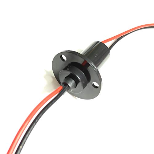 Taidacent 2 Wires 15A 20A 30A 40A 60A Slip Ring Collector Ring Rotary Electrical Contact (20A) 1