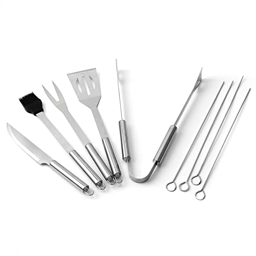 BBQ Grill Tools Set with Carry Bag, BBQ Accessories,Camping Barbecue Grill Utensils Set 9PCS-13Inches 6