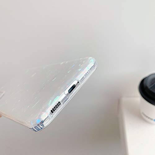 YeLoveHaw Phone Case Designed for Samsung Galaxy S21 5G for Women Girls, Glitter Pearly-Lustre Shell Pattern [ Soft, Slim, Full-Around Protective] Compatible with SamsungS21 6.2'' (Colorful) 6