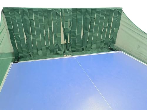 Desktop Table Tennis Ball Catch Net Collector with Tassels Design| Ping Pong Recycle Catcher Equipment with Stainless Steel Frames & Metal Wheels for Multi-Ball Drills or Robot Serve Launcher Practice 4