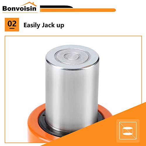 Bonvoisin 20T Hydraulic Cylinder Jack Porta Power Ram 2" Stroke Mini Single Acting Lifting Cylinders with Hydraulic Hand Pump for Machinery Shipbuilding 5