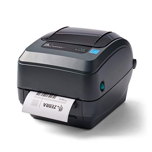 ZEBRA GX430t Thermal Transfer Desktop Printer Print Width of 4 in USB Serial and Parallel Port Connectivity Includes Peeler - GX43-102511-000 1