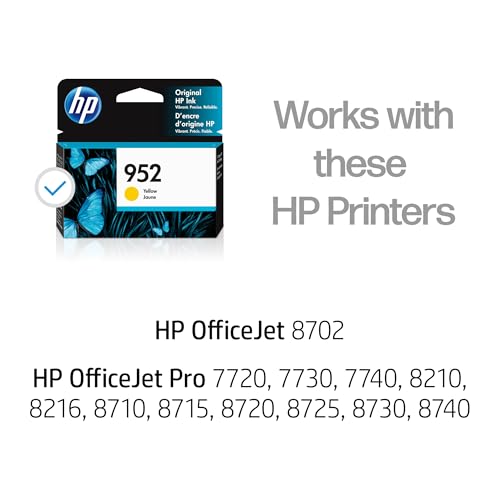 HP 952 Yellow Ink Cartridge | Works with HP OfficeJet 8702, HP OfficeJet Pro 7720, 7740, 8210, 8710, 8720, 8730, 8740 Series | Eligible for Instant Ink | L0S55AN 2