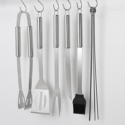 BBQ Grill Tools Set with Carry Bag, BBQ Accessories,Camping Barbecue Grill Utensils Set 9PCS-13Inches 4