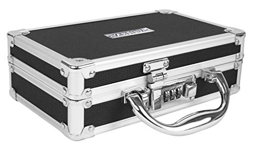 Vaultz Medicine Safe Case w/Combination Lock - Pack of 1 Cases, 8.35 x 5 x 2.5" - Black 1