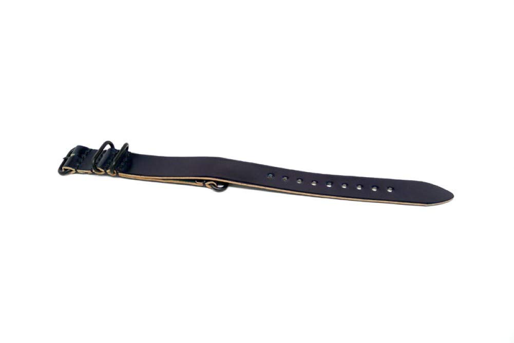 Da Luca Shell Cordovan Military Watch Strap - Navy (PVD Buckle) : 18mm 3