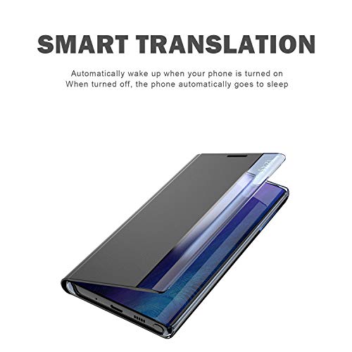A71 Case for Samsung Galaxy A71 5G Case Leather with Kickstand Clear View Flip Folio Smartphone Case for Women Waterproof Shockproof Protective Cover for Galaxy A71 4
