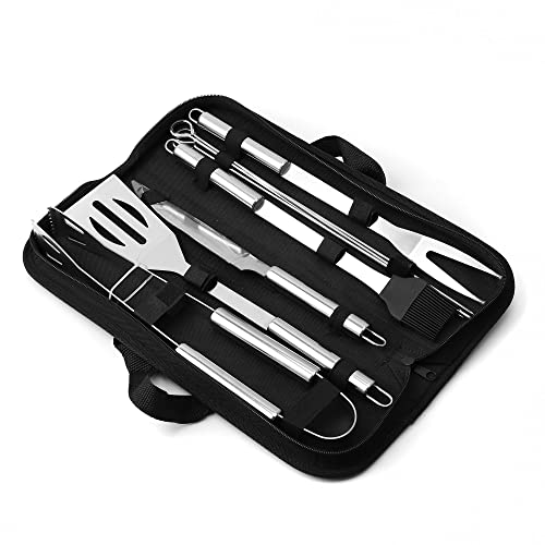 BBQ Grill Tools Set with Carry Bag, BBQ Accessories,Camping Barbecue Grill Utensils Set 9PCS-13Inches 1
