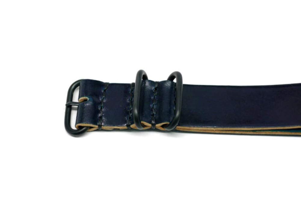 Da Luca Shell Cordovan Military Watch Strap - Navy (PVD Buckle) : 18mm 5