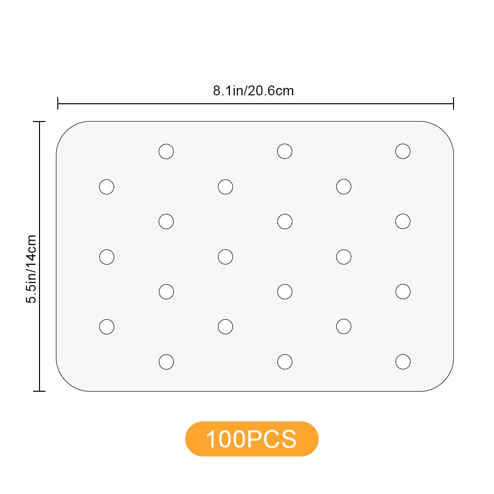 GZHOK 100pcs Air Fryer Liners，Air Fryer Parchment Paper Accessories for Ninja Foodi Dual Air Fryer DZ201, DZ401 5