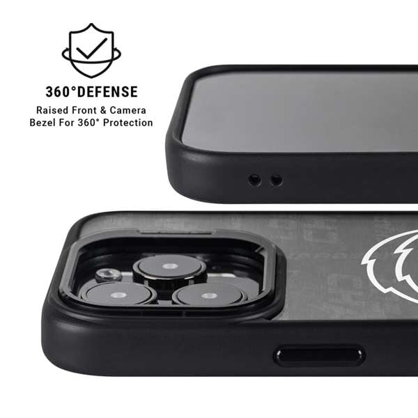 Skinit Kickstand Phone Case Compatible with iPhone 15 Pro - Officially Licensed NFL Los Angeles Chargers Black & White Design 4