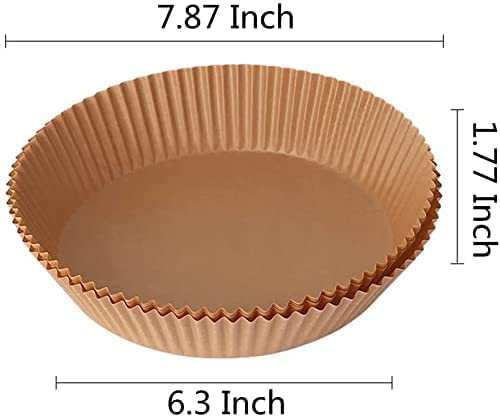 Air Fryer Disposable Paper Liner 6.3Inch , Non-Stick Air Fryer Liner, Round Baking Paper for Baking Microwave 6