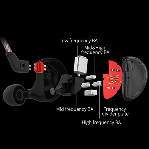KZ AS10 Pure 5 Balanced Armature 5BA Earphone, Musician in Ear Monitor Headphone High Fidelity HiFi Headset (with Microphone, Green)… 2
