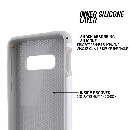 FINCIBO Case Compatible with Samsung Galaxy S10E 5.8 inch, Dual Layer Shock Proof Hybrid Protector Case Cover TPU Sparkle Rhinestone Bling for Galaxy S10E (NOT FIT S10) - Mosaic Mermaid Scale 6