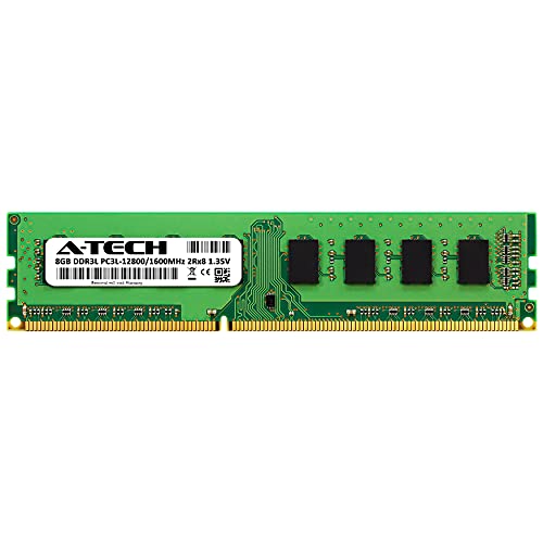 A-Tech 8GB RAM Replacement for Samsung M378B1G73DB0-YK0 | DDR3/DDR3L 1600MHz PC3L-12800 2Rx8 1.35V UDIMM Non-ECC 240-Pin DIMM Memory Module 2