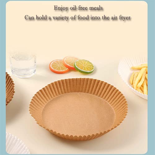 Air Fryer Disposable Paper Liner 6.3Inch , Non-Stick Air Fryer Liner, Round Baking Paper for Baking Microwave 2