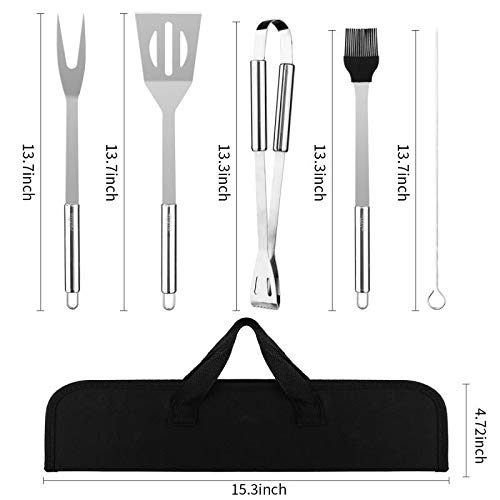 YUN CHANG BBQ Grill Tool Set Grilling Accessories,11 Pcs Stainless Steel Grill Kit with Case for Barbecue, Camping, Kitchen, Grill Utensils for Men & Women 2