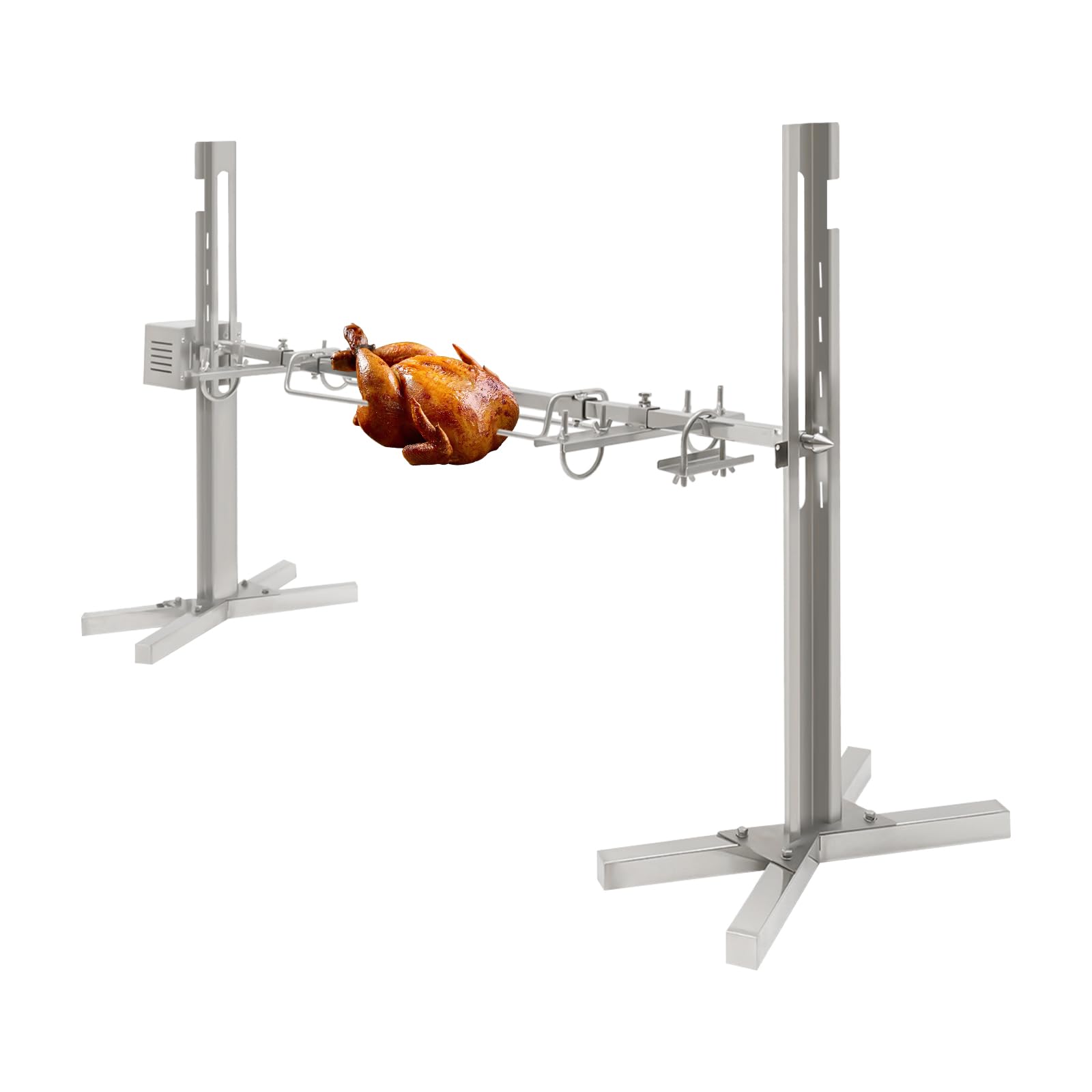 DNYSYSJ 53" Roaster Rotisserie Spit Pig Hog Lamb Roast BBQ Picnic Outdoor Cooker Grill 25W Stainless Motor 1