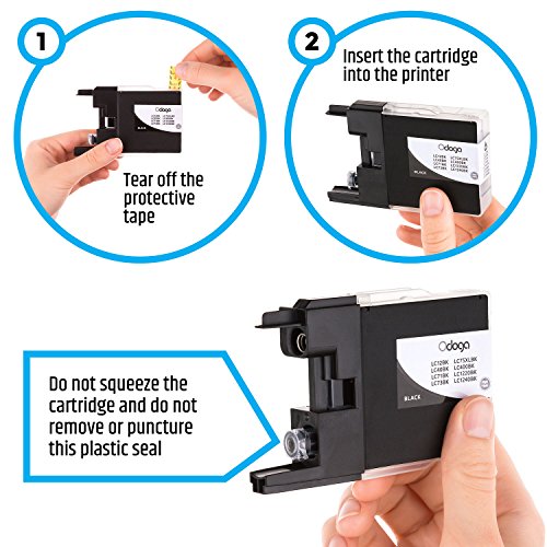 Odoga Ink Cartridge LC-75 LC-71 High Yield Combo Pack Replacement for for Brother MFC-J430W J825DW J435W J6710W J835DW J5910DW [8 Black, 4 Cyan, 4 Magenta, 4 Yellow] 6