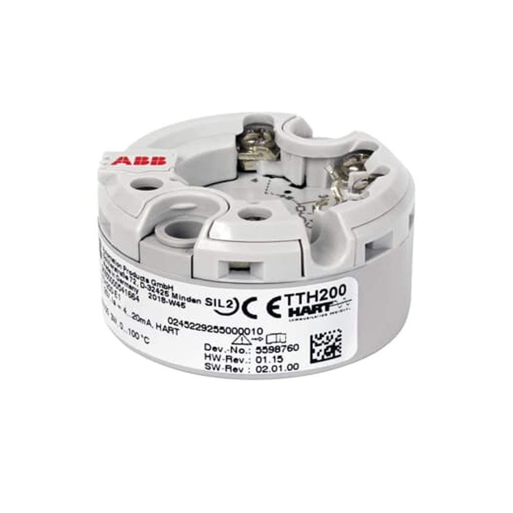 Head Mount Temperature Transmitter 4 to 20 mA Output | USB Type Temperature Sensor | Programmable Temperature Transmitter | High Range Smart Temperature Transmitter Model: ABB TTH 200 4