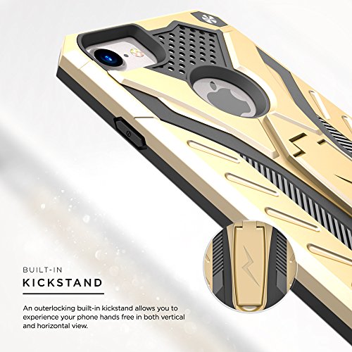 iPhone 7 Case, Zizo [Static Series] Shockproof [Military Grade Drop Tested] with Built-in Kickstand [iPhone 7 Heavy Duty Case] Impact Resistant 6