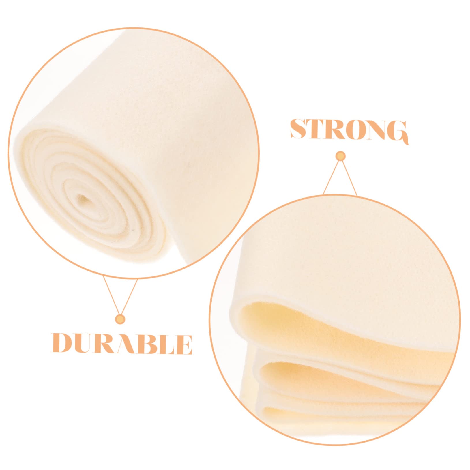 Abaodam 1 Roll Piano Weak Sound Tuning Deep Frying Pan Piano Mute Strip Replacement Felt Strip Metal Corner Protectors Piano Muffler Wool Felt Noise-absorbing Cotton Musical Instrument 4