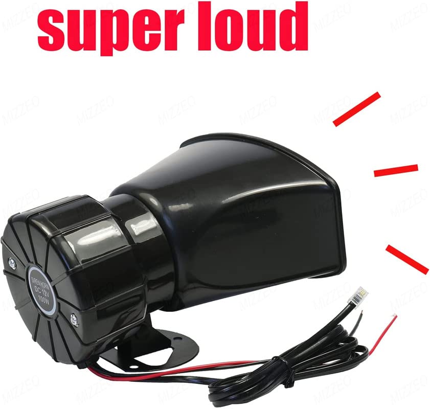 MIZZEO Car Siren Speaker, 12V 80W 7 Tones Car Siren Horn Speaker and Mic PA Speaker System Compatible with Honda Amaze (Type-I) 2013-2016 6