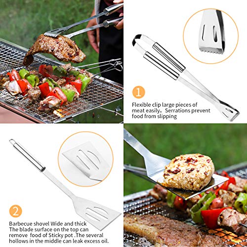 YUN CHANG BBQ Grill Tool Set Grilling Accessories,11 Pcs Stainless Steel Grill Kit with Case for Barbecue, Camping, Kitchen, Grill Utensils for Men & Women 3