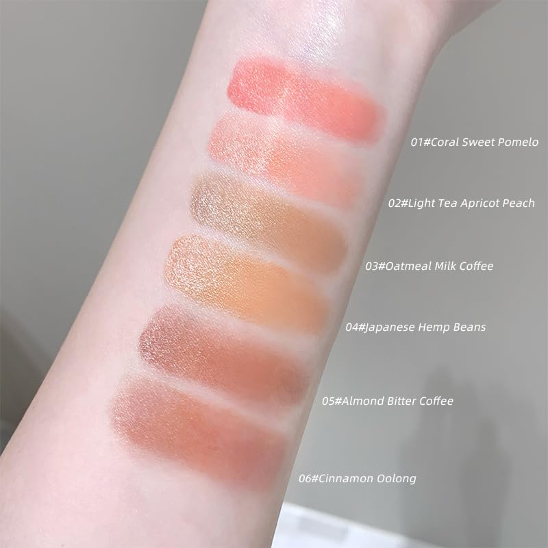 Gege Bear Blusher Multipurpose Cream | Contour Eyeshadow Highlight & Blush Functions | Buildable Coverage Formula | Silver Bow Aesthetic Packaging | Non-Cakey Cream Blush for Women & Teens | Long-Lasting Waterproof & Hydrating with Shea Butter (05# Almond Bitter Coffee, 4g) 3