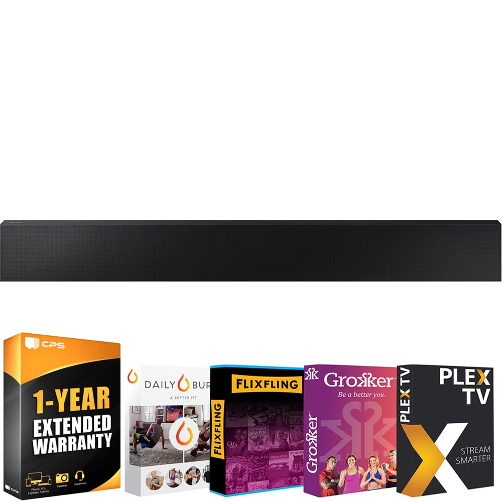 Samsung LST70T 3.0ch The Terrace Soundbar w/Dolby Digital 5.1 Bundle with Tech Smart USA Premiere Movies Streaming 2020 Digital Download Card for PC + 1 Year CPS Enhanced Protection Pack 1