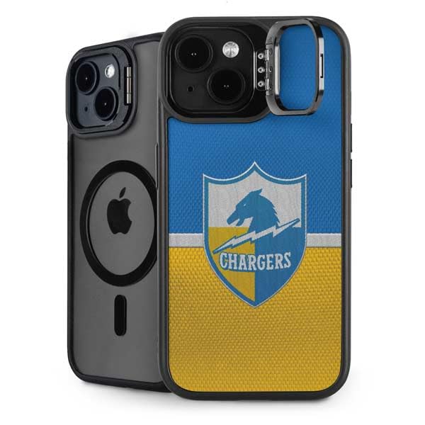 Skinit Kickstand Phone Case Compatible with iPhone 15 Plus - Officially Licensed NFL Los Angeles Chargers Vintage Design 1
