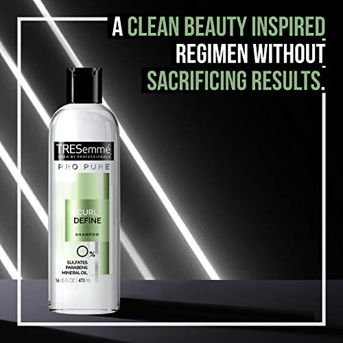 TRESemmé Pro Pure Shampoo Sulfate-Free for Curly Hair Curl Define Hair Shampoo with 0% Sulfates, Parabens, Mineral Oils and Dyes. 16 oz 4