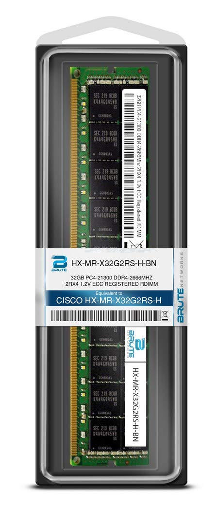 Brute Networks HX-MR-X32G2RS-H-BN - 32GB DDR4-2666MHz 2Rx4 ECC Registered RDIMM (Compatible with OEM PN# HX-MR-X32G2RS-H) 3