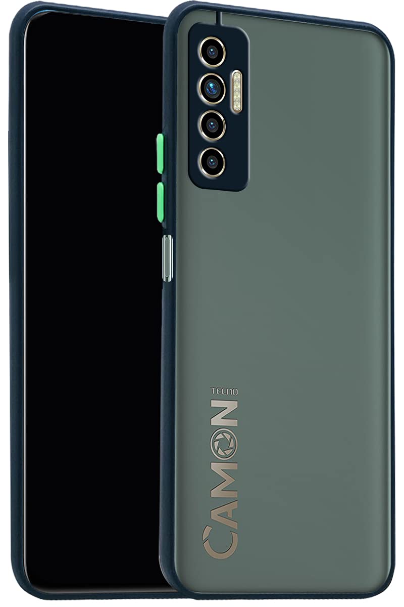 Jkobi Back Cover Case For Tecno Camon 17 (Camera Protection | Smoke Translucent | Thermoplastic | Blue) 4