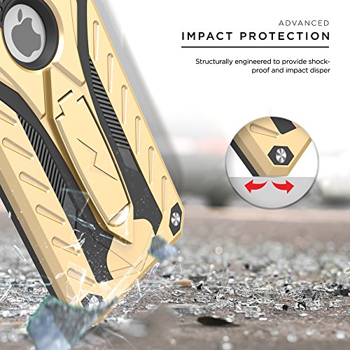 iPhone 7 Case, Zizo [Static Series] Shockproof [Military Grade Drop Tested] with Built-in Kickstand [iPhone 7 Heavy Duty Case] Impact Resistant 5