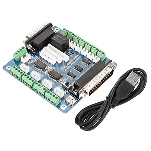 Stepper Motor Driver, MACH3 Interface 5 Axis CNC Stepper Motor Driver Controller Breakout Board, Bipolar Signal 5