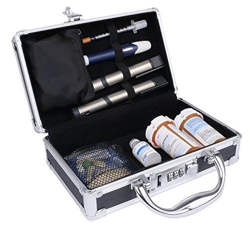 Vaultz Medicine Safe Case w/Combination Lock - Pack of 1 Cases, 8.35 x 5 x 2.5" - Black 3