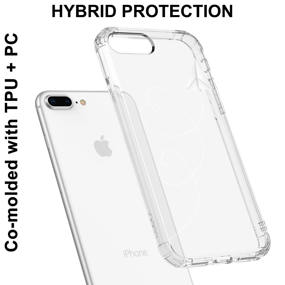 MOSNOVO Paper Plane Pattern Designed for iPhone 8 Plus Case/iPhone 7 Plus Case - Clear 5