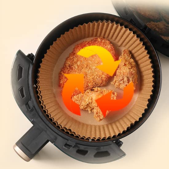 Air Fryer Disposable Paper Liner 6.3Inch , Non-Stick Air Fryer Liner, Round Baking Paper for Baking Microwave 5