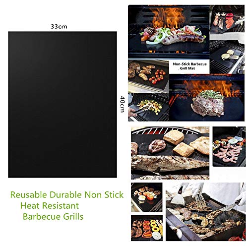 Barbecue Accessories BBQ Grill Tools with Mat 10 PCS Grill Set Stainless Steel Utensils With A Grill Mat BBQ Tool Stainless Steel Spatula, Fork, Tongs, & Basting Brush In Carrying Case - GREAT GIFT 4